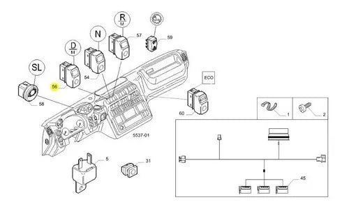 INTERRUTTORE CAMBIO PER IVECO SERIE 4 oe 42531807