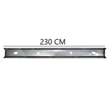 Carica l&#39;immagine nel visualizzatore di Gallery, BARRA PARAINCASTRO POSTERIORE TUNING ACCIAIO INOX FIORETTATO UNIVERSALE LUNGHEZZA 230 CM