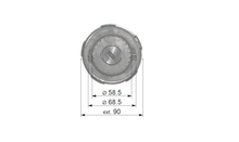 Carica l&#39;immagine nel visualizzatore di Gallery, 10745 TAPPO CARBURANTE A BAIONETTA 60MM VOLVO F10/12 , FH12 , FH16 , FL6/12 , FM7/ 9/ 10/ 12 , N10 / 12 , NH12 , NL10/12 , B58