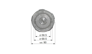 10745 TAPPO CARBURANTE A BAIONETTA 60MM VOLVO F10/12 , FH12 , FH16 , FL6/12 , FM7/ 9/ 10/ 12 , N10 / 12 , NH12 , NL10/12 , B58