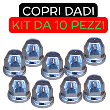 Carica l'immagine nel visualizzatore di Gallery, CR135 SET 10 COPRI DADI BULLONI RUOTE TUNING 32" CROMATI PER IVECO STRALIS S-WAY X-WAY T-WAY EUROSTAR EUROTECH 190 TURBOSTAR