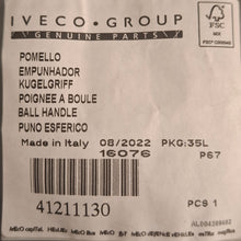 Carica l&#39;immagine nel visualizzatore di Gallery, 41211130 POMELLO COMANDO VALVOLA BLOCCAGGIO DIFFERENZIALE IVECO STRALIS TRAKKER EUROCARGO