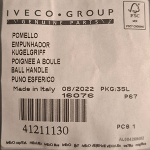 41211130 POMELLO COMANDO VALVOLA BLOCCAGGIO DIFFERENZIALE IVECO STRALIS TRAKKER EUROCARGO
