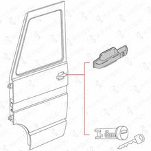 Carica l&#39;immagine nel visualizzatore di Gallery, 35122 KIT 2 MANIGLIE PORTA APRIPORTA CON CHIAVI IVECO DAILY 90-96
