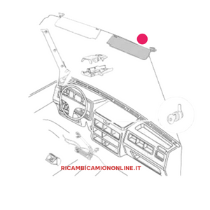 ALETTA ANTINA PARASOLE INTERNA DESTRA / SINISTRA IVECO NEW DAILY 35.8 35.10 35.12