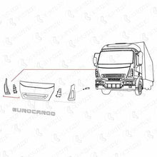Carica l&#39;immagine nel visualizzatore di Gallery, RIVESTIMENTO FIANCHETTO PRESA ARIA CABINA IVECO EUROCARGO TECTOR 504116074 504116073 2003 - 2015