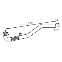 Carica l'immagine nel visualizzatore di Gallery, TUBO SCARICO SCARICO FLESSIBILE, lungo 1325 mm. per IVECO EUROCARGO TECTOR. oe iveco 2997034