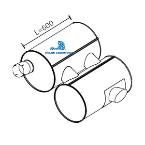 41020591 AM SILENZIATORE SCARICO MARMITTA IVECO EUROTRAKKER 350 380 410 420 430 440 450 500
