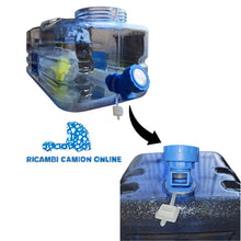 Carica l'immagine nel visualizzatore di Gallery, 500050068 tanica contenitore acqua, originale iveco, trasparente, rubinetto a vite, resistente plastica.