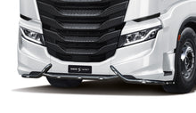 Carica l'immagine nel visualizzatore di Gallery, 50658 BARRA BUMPER TUNING ACCIAIO INOX SU PARAURTI CON CORNA NERO LUCIDO IVECO S-WAY
