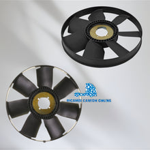 Carica l'immagine nel visualizzatore di Gallery, OE IVECO 500353523 IVECO VENTOLA GIRANTE RAFFREDDAMENTO MOTORE NERA, DIAMETRO DI 550 MM. ADATTABILE PER IVECO EUROTECH TRAKKER EUROCARGO.