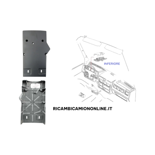 KIT 2 COPRI DEVIO GUIDA RIVESTIMENTI PIANTONE STERZO IVECO NEW DAILY 35.8 35.10 35.12 93941952