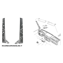 Carica l&#39;immagine nel visualizzatore di Gallery, COPRIMONTANTE PARABREZZA IVECO NEW DAILY 35.8 35.10 35.12 93926565 93980288