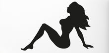 Carica l'immagine nel visualizzatore di Gallery, ADESIVO CAMION TRUCK OMBRA DI RAGAZZA COLORE NERO PER IVECO RENAULT DAF SCANIA MERCEDES VOLVO MAN GIRL STICKER