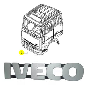98442193 SIGLA MODELLO SCRITTA IVECO PER EUROSTAR SU CALANDRA FRONTALE ANTERIORE
