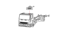 Carica l&#39;immagine nel visualizzatore di Gallery, 75923 FANALINO INGOMBRO CABINA SU VISIERA ARGENTO IVECO EUROCARGO EUROSTAR EUROTECH EUROTRAKKER