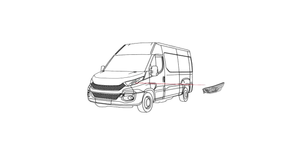 40601 PRIOETTORE FARO ELETTRICO SENZA MOTORINO ANTERIORE DESTRO / SINISTRO IVECO DAILY DAL 2014