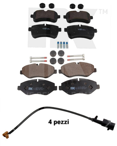 KIT PASTIGLIE FRENI + SENSORI USURA ANTERIORI E POSTERIORI IVECO DAILY DAL 2006 AL 2023 35C 50C