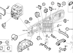 5801781378 LEVA DEVIOGUIDA SINISTRA FRECCE TERGI IVECO STRALIS TRAKKER