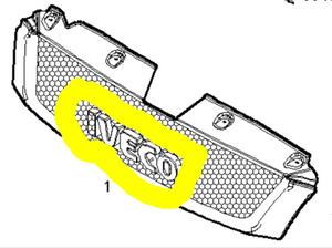 580125606 LOGO IVECO SU MASCHERINA IVECO DAILY 2009