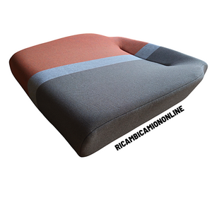 SEDUTA SEDILE CON FODERA TESSUTO ORIGINALE ARANCIO E GRIGIO IVECO NEW DAILY 1980