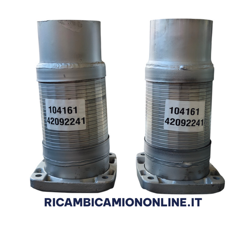 42092241 AM KIT 2 TUBI FLESSIBILI GAS SCARICO MARMITTA IVECO TURBOSTAR 190