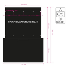 Carica l&#39;immagine nel visualizzatore di Gallery, PARASPRUZZO OMOLOGATO IVECO STRALIS TRAKKER EUROCARGO EUROSTAR TURBOSTAR 190 HI-WAY S-WAY T-WAY X-WAY
