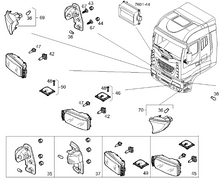 Carica l'immagine nel visualizzatore di Gallery, 5801745449 5801745452 FANALE ANTERIORE SINISTRO / DESTRO LED ORIGINALE IVECO STRALIS HI - WAY TRAKKER EUROCARGO TECTOR BUS CROSSWAY C9