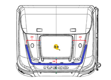 Carica l'immagine nel visualizzatore di Gallery, 49940 BARRA FARI TETTO CABINA  LIGHTBAR TUNING IN ACCIAIO INOX CROMATO IVECO S-WAY AS