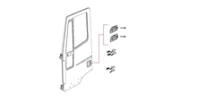 Carica l&#39;immagine nel visualizzatore di Gallery, 80802 KIT 2 MANIGLIE APRIPORTA PORTA CON CHIAVE IVECO EUROCARGO EUROSTAR EUROTECH EUROTRAKKER
