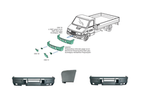 Carica l&#39;immagine nel visualizzatore di Gallery, PARAURTI e COPERCHI TAPPI IVECO NEW DAILY 1990-96 35.8 35.10 35.12