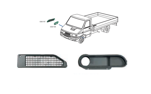 GRIGLIA / PRESA ARIA SU PARAFANGO DESTRO IVECO NEW DAILY 35.8 35.10 35.12 93936818 93933538