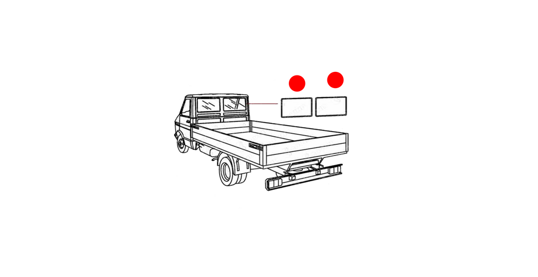 GUARNIZIONE LUNOTTO POSTERIORE IVECO NEW DAILY CASSONE 35.8 35.10 35.12 93901357