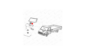 GRIGLIA PRESA ARIA RADIATORE SU COFANO IVECO NEW DAILY 93924652 35.8 35.10 35.12 DA 1989 A 1999