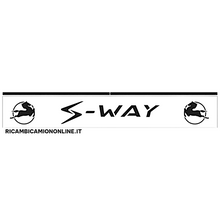 Carica l&#39;immagine nel visualizzatore di Gallery, PARASPRUZZO LUNGO TRAVERSA POSTERIORE LOGO IVECO S-WAY NERO O BIANCO