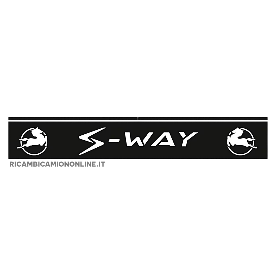 PARASPRUZZO LUNGO TRAVERSA POSTERIORE LOGO IVECO S-WAY NERO O BIANCO