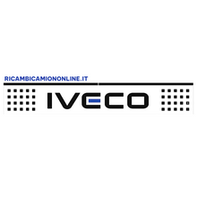 Carica l&#39;immagine nel visualizzatore di Gallery, PARASPRUZZO LUNGO TRAVERSA POSTERIORE LOGO NEW IVECO STRALIS TRAKKER EUROSTAR EUROTECH NERO O BIANCO