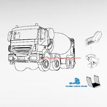 Carica l'immagine nel visualizzatore di Gallery, 306.78202 KIT PEDANA INFERIORE DESTRA = SINISTRA IVECO STRALIS / HI WAY / TRAKKER