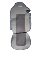 FODERA COPRI SEDILE CONDUCENTE IVECO STRALIS HI WAY STOFFA BEIGE ED ALCANTARA