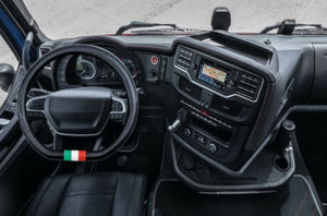 COPRI VOLANTE PELLE NERA IVECO S WAY T WAY CON BANDIERA ITALIA