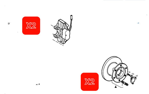 FRENA! KIT SOTTO COSTO IVECO NEW DAILY 30-8 30-10 35-8 35-10 40-8 40-10 45-10 49-10 PASTIGLIE ANT 2 DISCHI 2 PINZE 2 TUBI FRENO