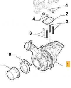 5802122184 TURBO NUOVO ORIGINALE FIAT Ducato 250 2.3 jtd 130KW - MOTORI f1ae0481t