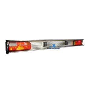 400.02402 BARRA PORTAFANALI POSTERIORI ACCIAIO INOX UNIVERSALE LUNGHEZZA 236.5 CM RIMORCHI SEMIRIMORCHI
