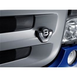 SIGLA TUNING V8 CROMATA SU FRONTALE CABINA LOGO SCANIA V8 SERIE P G R