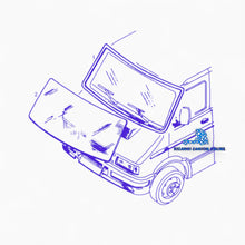 Carica l&#39;immagine nel visualizzatore di Gallery, GUARNIZIONE PARABREZZA IVECO NEW DAILY 35.8 35.10 35.12 OE 93902026 TURBO GRINTA DA 1979 A 1999