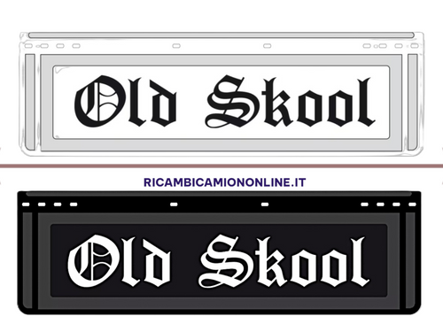 KIT 2 PARASPRUZZI ANTERIORI SCANIA LOGO OLD SKOOL NERO O BIANCO