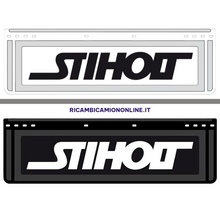 Carica l&#39;immagine nel visualizzatore di Gallery, KIT 2 PARASPRUZZI ANTERIORI LOGO SCANIA STIHOLT NERO O BIANCO