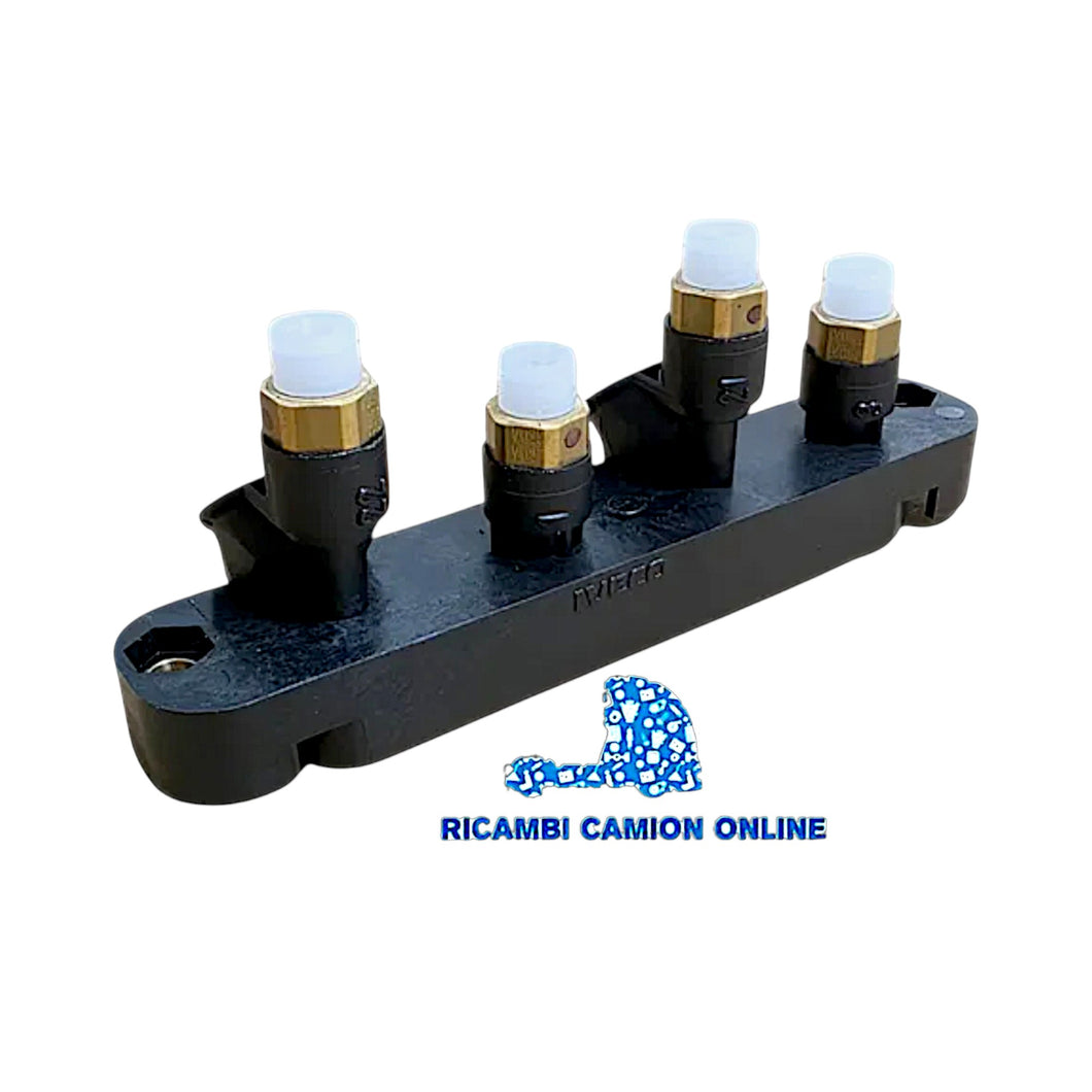 41211134 PIASTRA RACCORDI IVECO STRALIS TARKKER PER TUBAZIONE MANETTINO FRENO A MANO