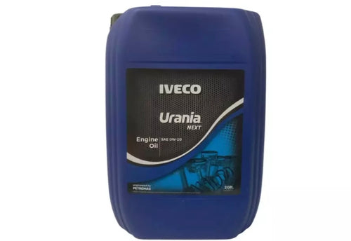 OLIO MOTORE URANIA NEXT ORIGINALE 0W-20 LATTA DA 20 LITRI IVECO HI-WAY S-WAY T-WAY X-WAY EURO 6 SCR ASTRA HDX