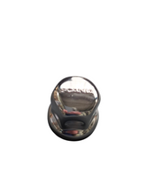 Carica l&#39;immagine nel visualizzatore di Gallery, COPRIDADI BULLONE TUNING PROTEZIONE RUOTA ACCIAIO INOX 33&quot; LOGO SCANIA IN RILIEVO SERIE TNG NEXTGEN SERIE R P G